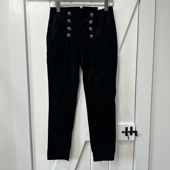 J. McLaughlin Pants - J. McLaughlin Women Hasting Jeans Size 6 Black Sailor Button Front High Rise NEW